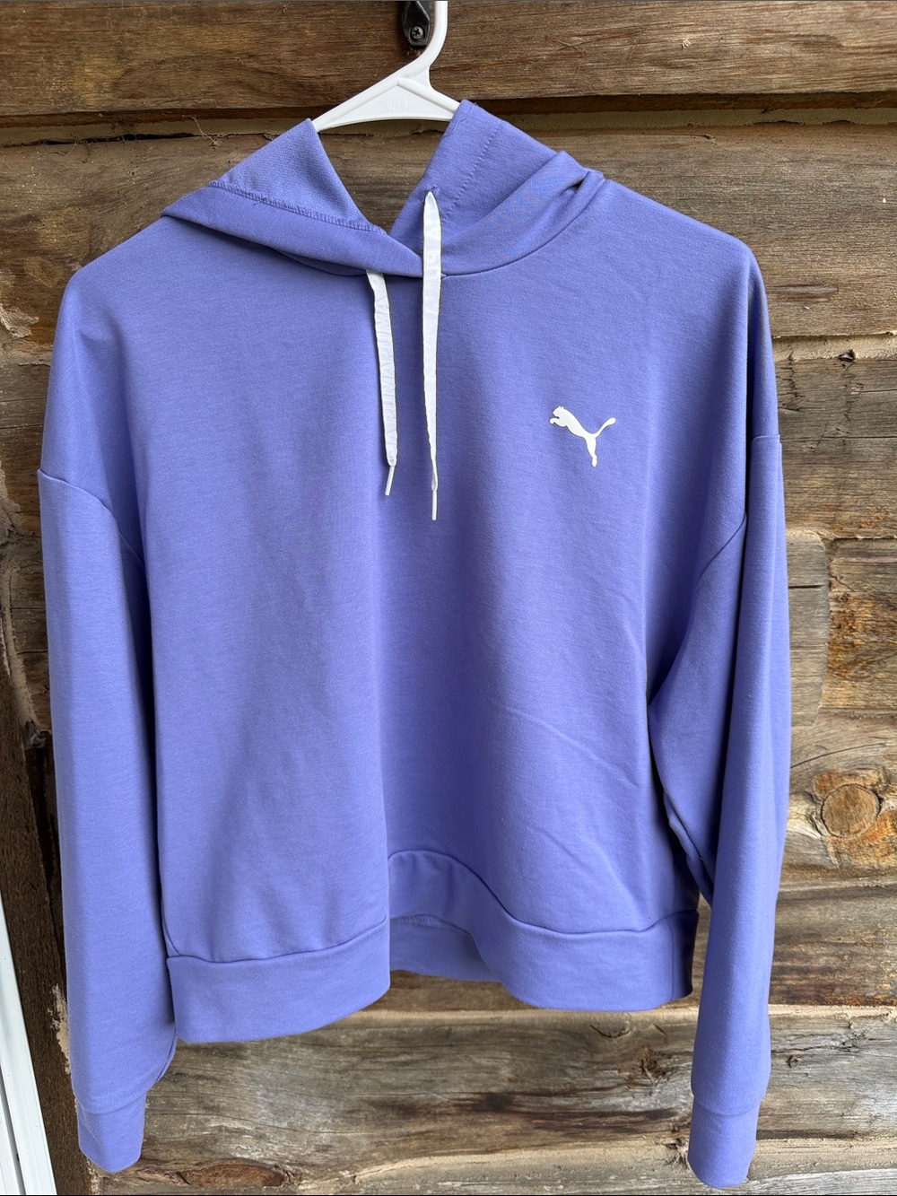 Puma Lavender Hooded Sweatshirt with White KEEP YOU DRY Trim